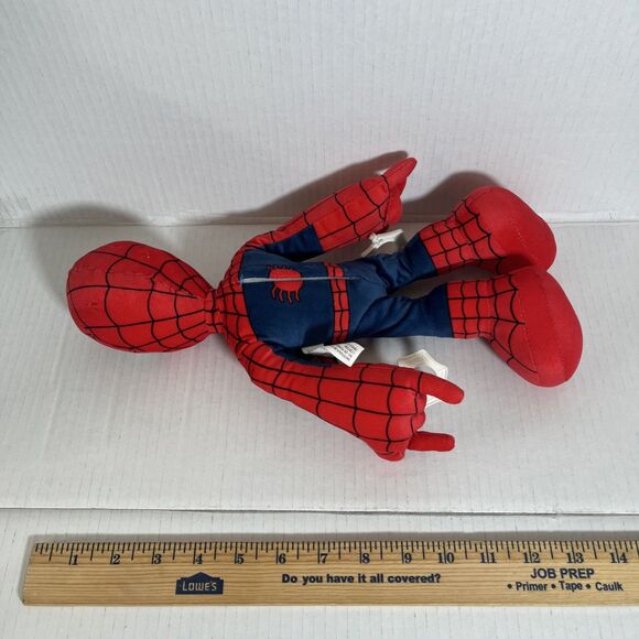 Marvel City Swinging Spider-Man Plush Figure, 14” Soft Super Hero Doll w/ SOUND - Picture 7 of 8